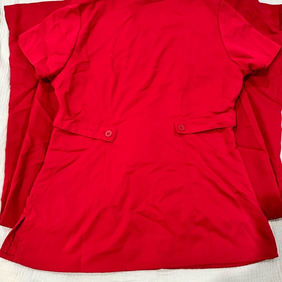 Grey's Anatomy Vibrant Red Scrub Top - Picture 5 of 10